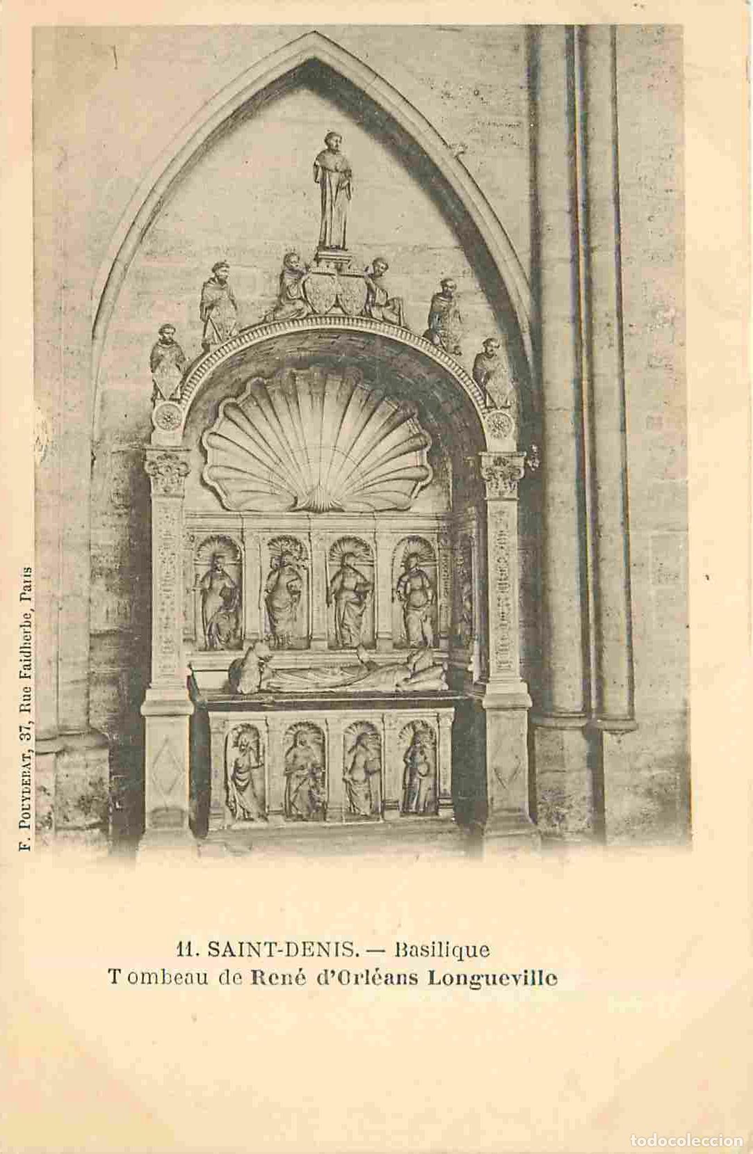 Postais: France - 93 - Saint Denis - int&eacute;rieur de la Basilique - Tombeau de Ren&eacute; d'Orl&eacute;ans Longueville - Pr&eacute;c
