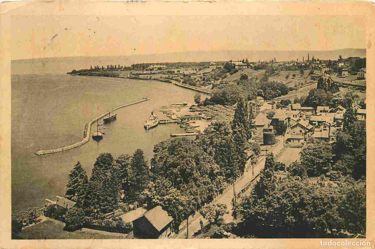Postais: France - 74 - Thonon les Bains - Le Port - Vue G&eacute;n&eacute;rale - CPA - Oblit&eacute;ration de 1938 - Voir Scans Re