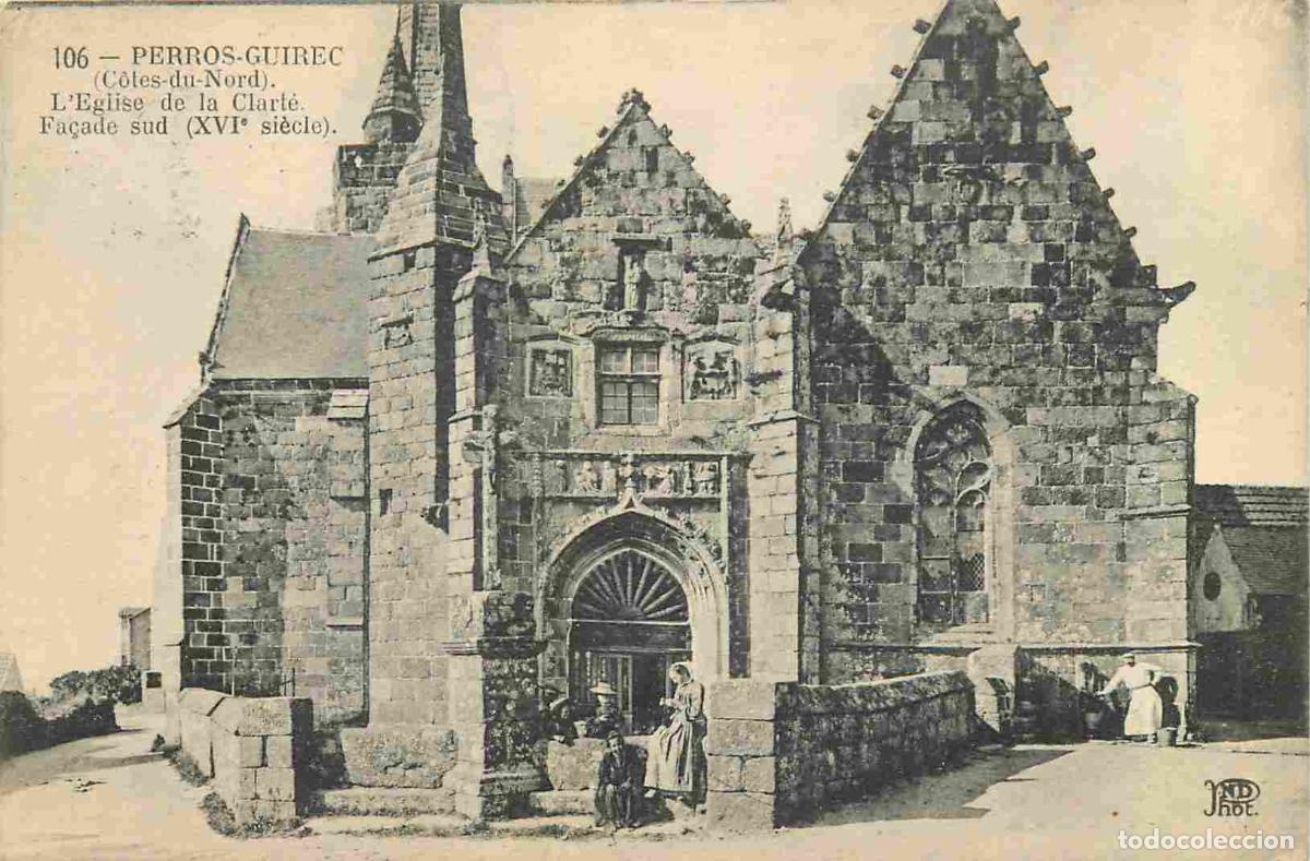 Postais: France - 22 - Perros Guirec - L'Eglise de la Clart&eacute; - Anim&eacute;e - Correspondance - CPA - Oblit&eacute;ration d