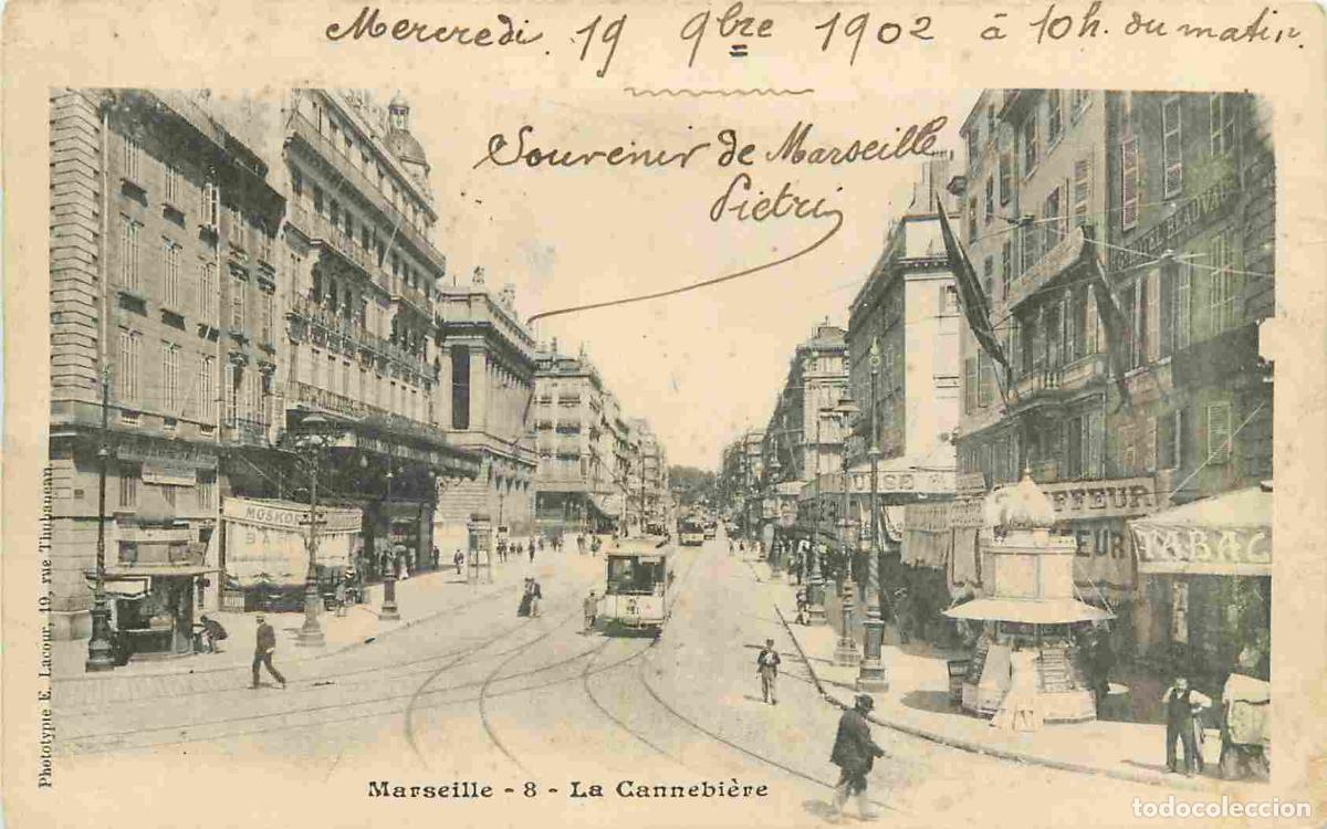 Cartoline: France - 13 - Marseille - La Cannebi&egrave;re - Anim&eacute;e - Tramway - Pr&eacute;curseur - CPA - Oblit&eacute;ration de 1902