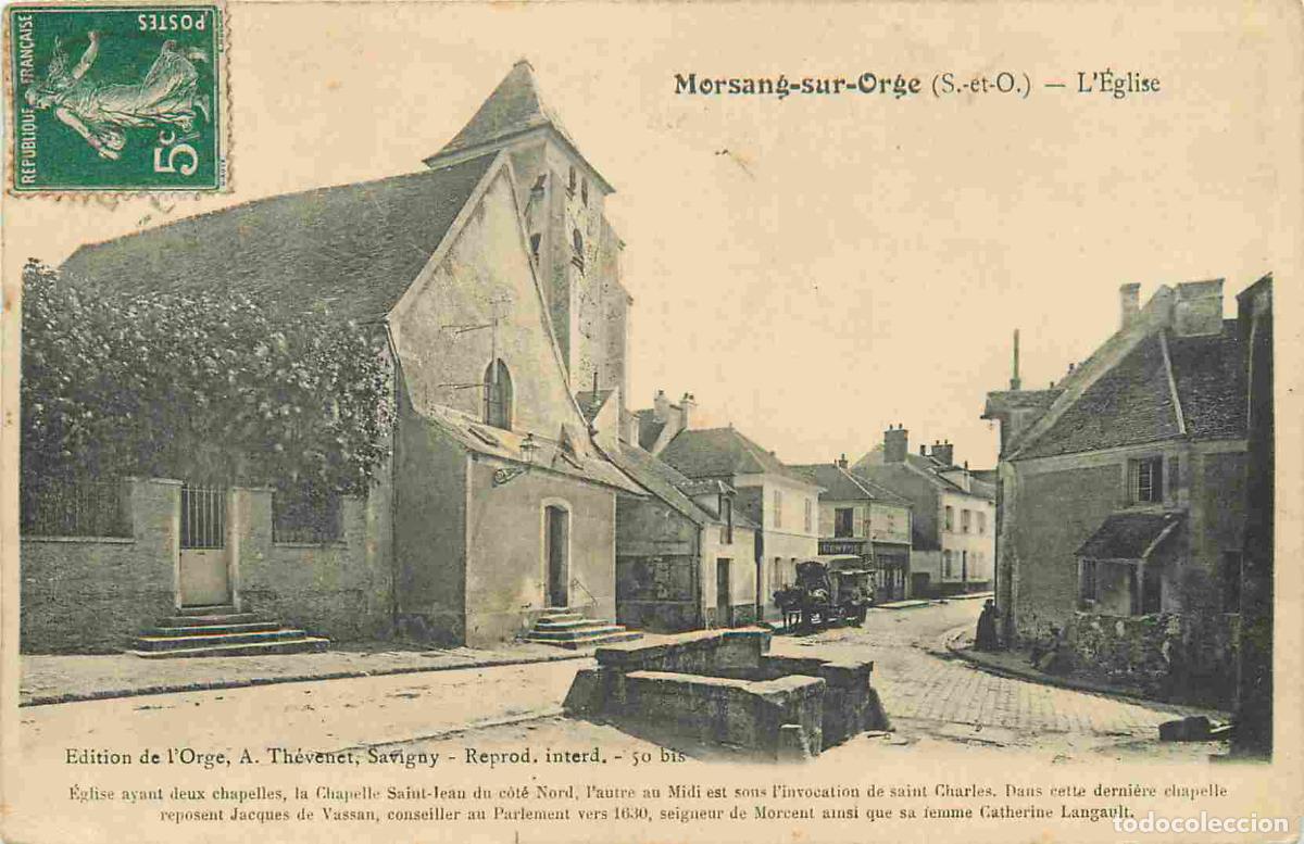 Cartoline: France - 91 - Morsang sur Orge - L'Eglise - CPA - Oblit&eacute;ration de 1911 - Voir Scans Recto-Verso