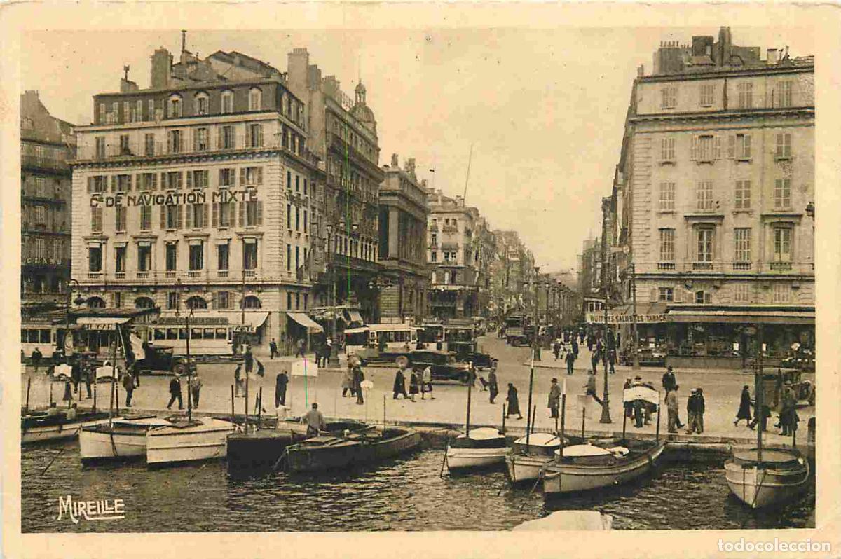 Postais: France - 13 - Marseille - Le Quai des Belges et la Cannebi&egrave;re - Anim&eacute;e - Correspondance - CPA - Voir