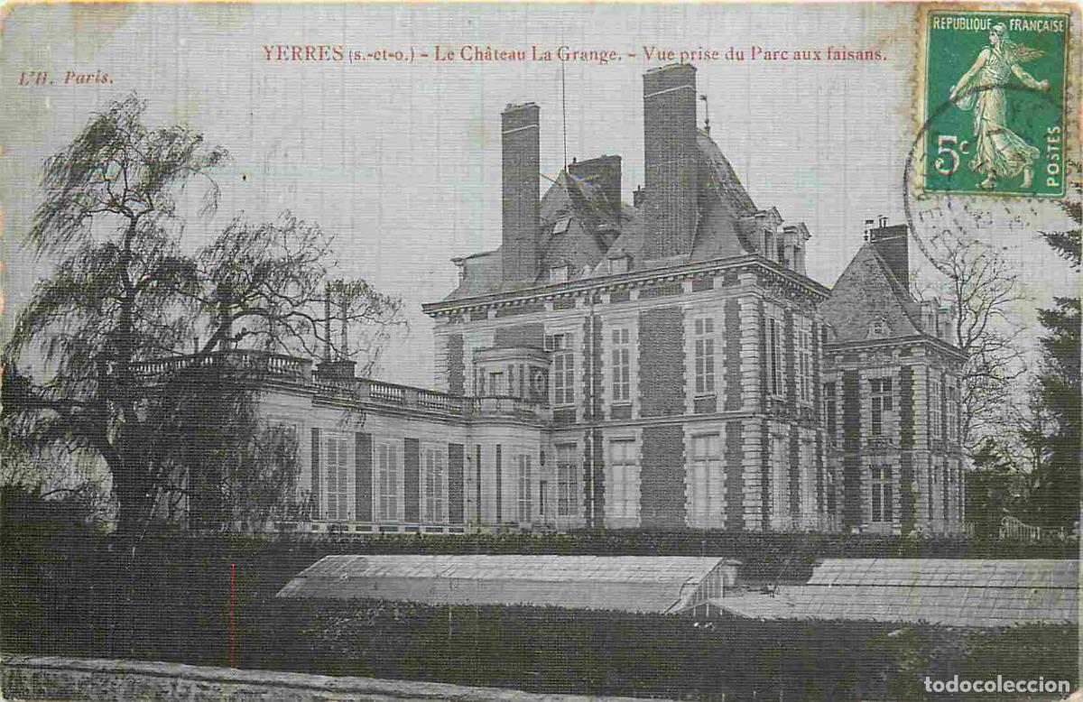 Postkarten: France - 91 - Yerres - Chateau de la Grange - Vue prise du parc aux faisans - CPA - Oblit&eacute;ration de
