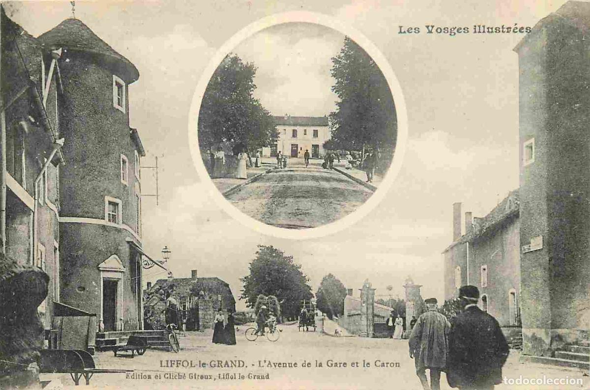 Postkarten: France - 88 - Liffol le Grand - L'Avenue de la Gare et le Caron - Anim&eacute;e - CPA - Voir Scans Recto-Ve