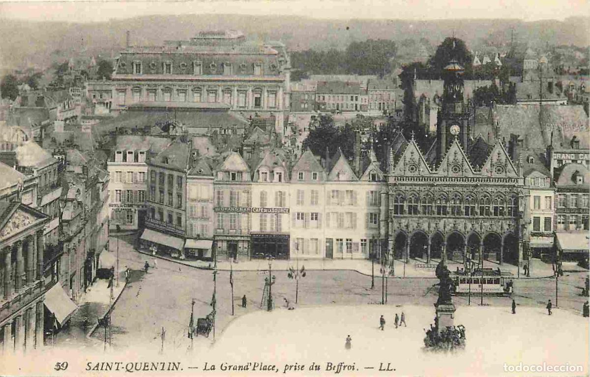 Postkarten: France - 02 - Saint Quentin - La Grand Place prise du Beffroi - CPA - Voir Scans Recto-Verso