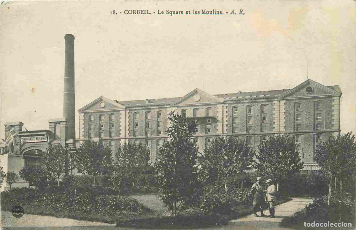 Postkarten: France - 91 - Corbeil Essonnes - Le Square et les Moulins - Anim&eacute;e - CPA - Oblit&eacute;ration de 1911 - Vo