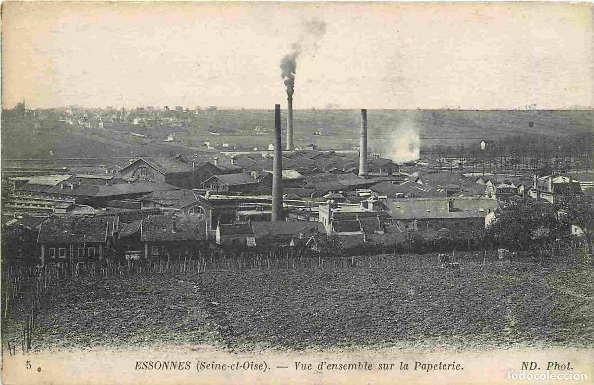 Postkarten: France - 91 - Corbeil Essonnes - Vue d'ensemble sur la Papeterie - Anim&eacute;e - CPA - Voyag&eacute;e en 1896 -