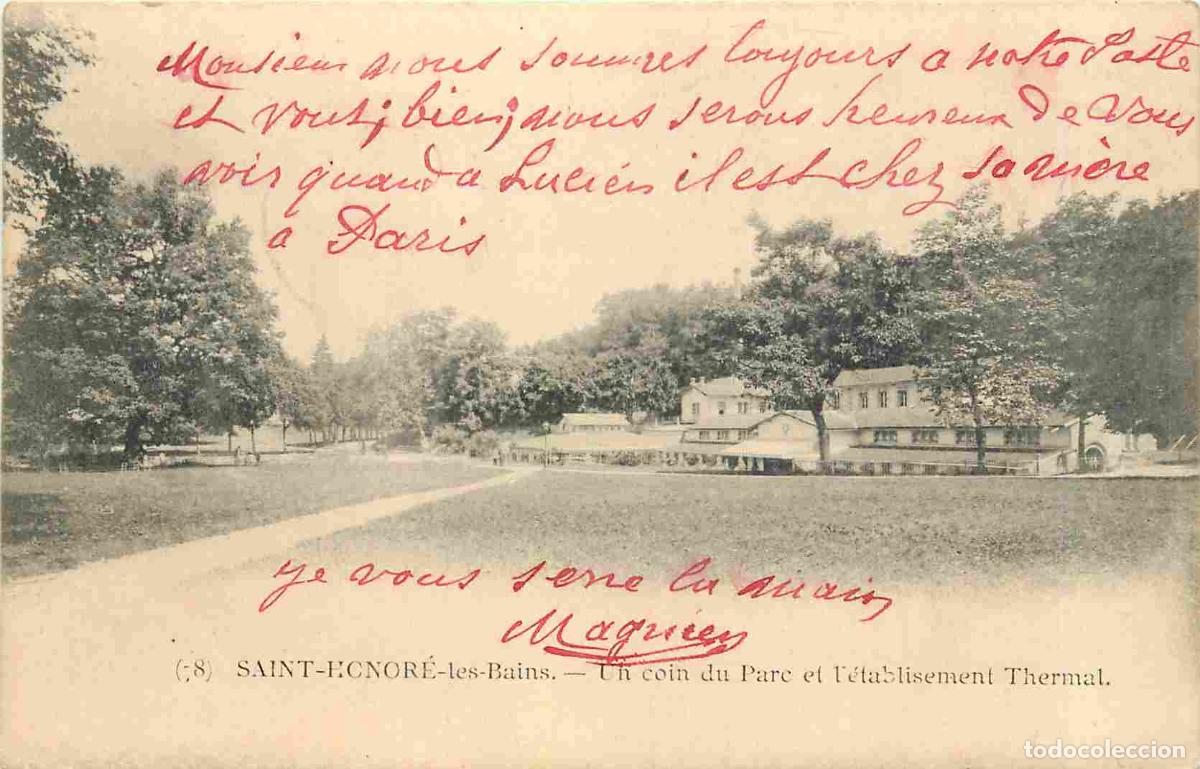 Postkarten: France - 58 - Saint Honor&eacute; les Bains - Un coin du Parc et l'Etablissement Thermal - Pr&eacute;curseur - CPA