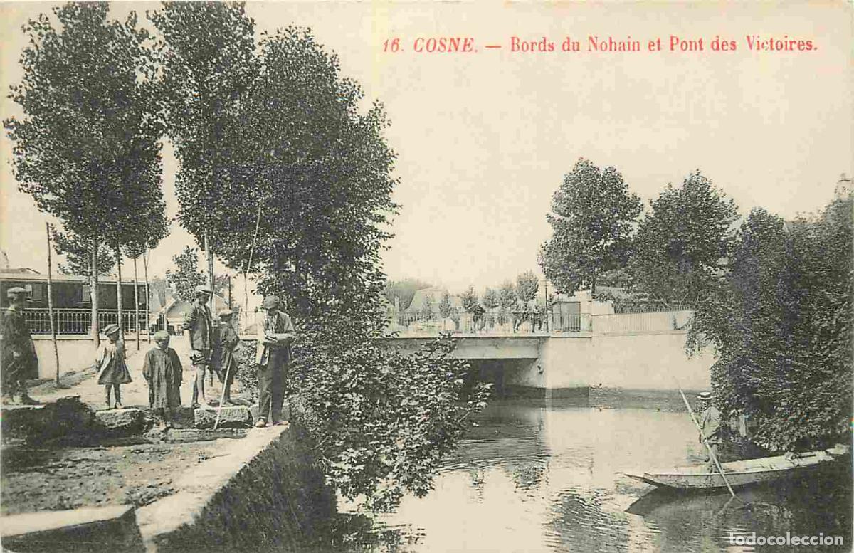 Postcards: France - 58 - Cosne Cours sur Loire - Bords du Nohain et Pont des Victoires - Anim&eacute;e - Correspondanc