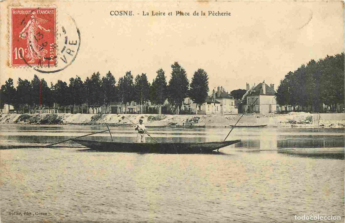 Postcards: France - 58 - Cosne Cours sur Loire - La Loire et Place de la Pecherie - Anim&eacute;e - CPA - Oblit&eacute;ration
