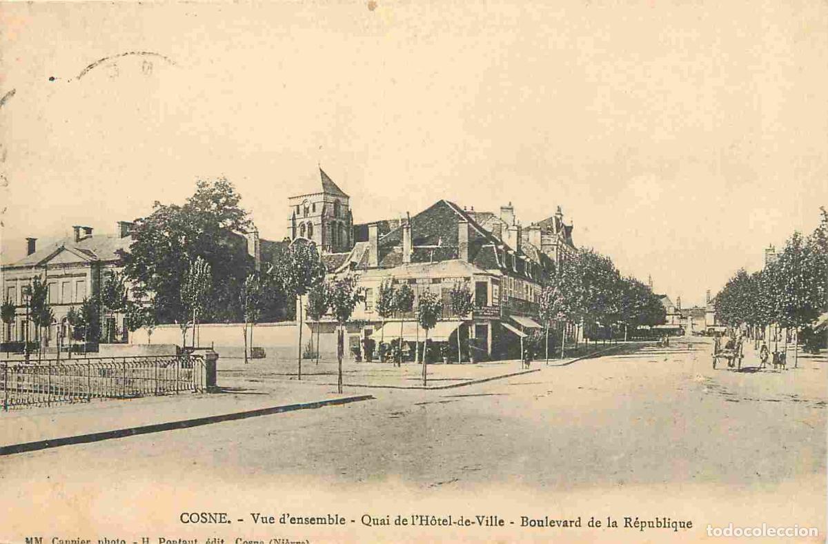 Postales: France - 58 - Cosne Cours sur Loire - Vue d'ensemble - Quai de l'Hotel de Ville - Boulevard de la R&eacute;