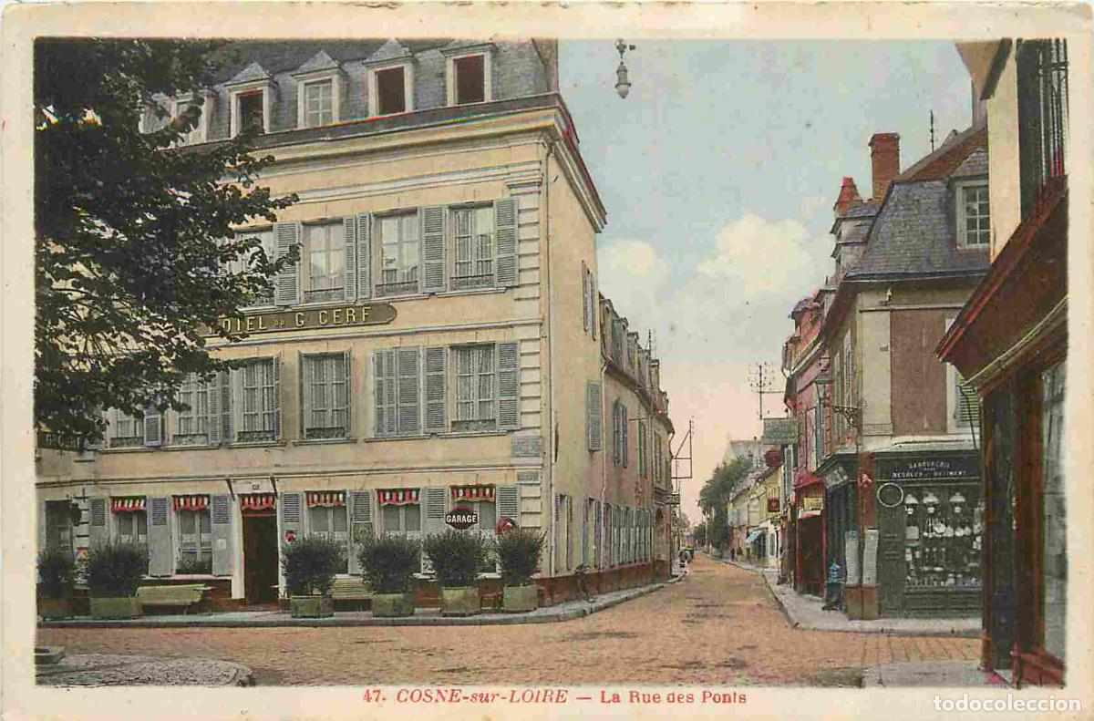 Postales: France - 58 - Cosne Cours sur Loire - Rue des Ponts - Coloris&eacute;e - CPA - Voyag&eacute;e en 1936 - Voir Scans