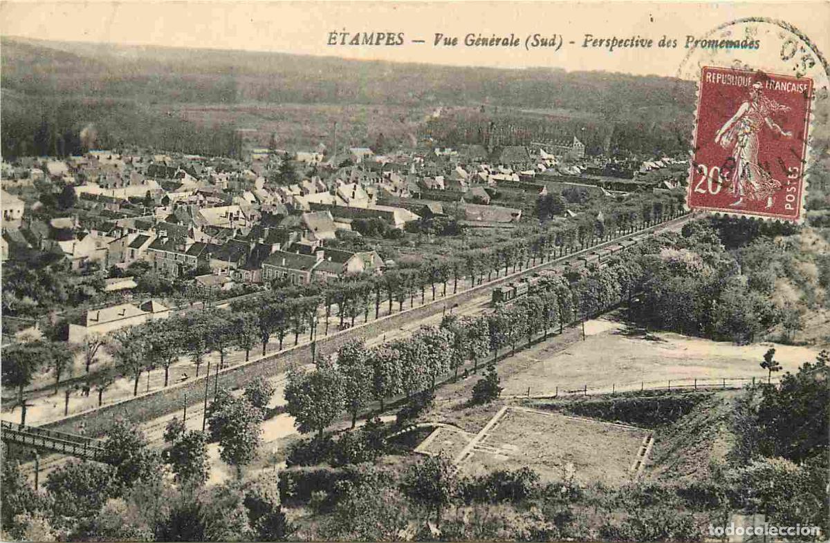 Postales: France - 91 - Etampes - Vue g&eacute;n&eacute;rale sud - Perspective des Promenades - CPA - Voyag&eacute;e en 1926 - Voi