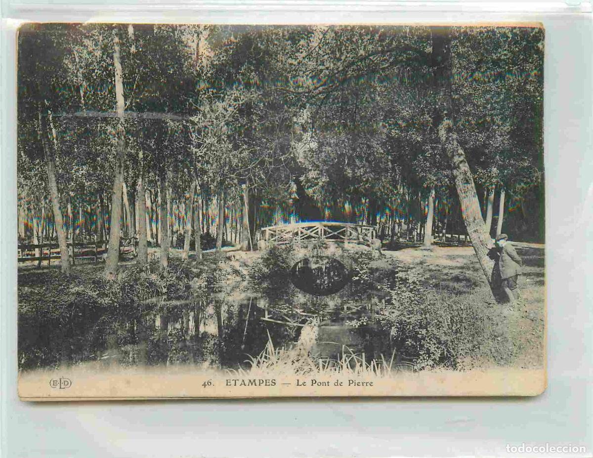 Postales: France - 91 - Etampes - Le pont de pierre - Anim&eacute;e - CPA - Oblit&eacute;ration de 1916 - Etat carte qui se