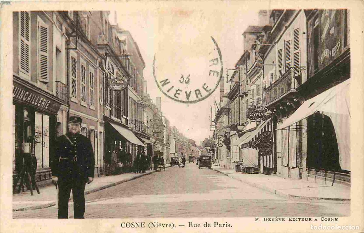Cartoline: France - 58 - Cosne Cours sur Loire - Rue de paris - Anim&eacute;e - CPA - Oblit&eacute;ration de 1933 - Voir Scan