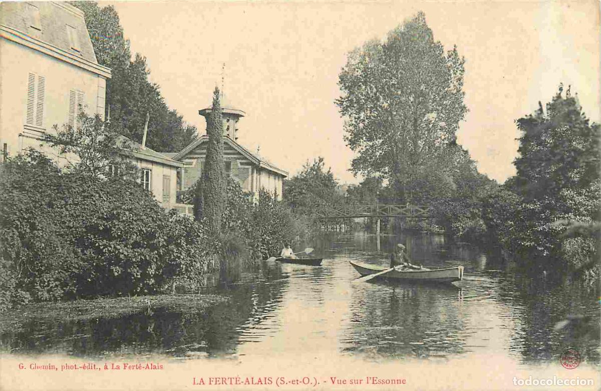 Cartoline: France - 91 - La Ferte Alais - Vue sur l'Essonne - Anim&eacute;e - Canotage - CPA - Voir Scans Recto-Verso