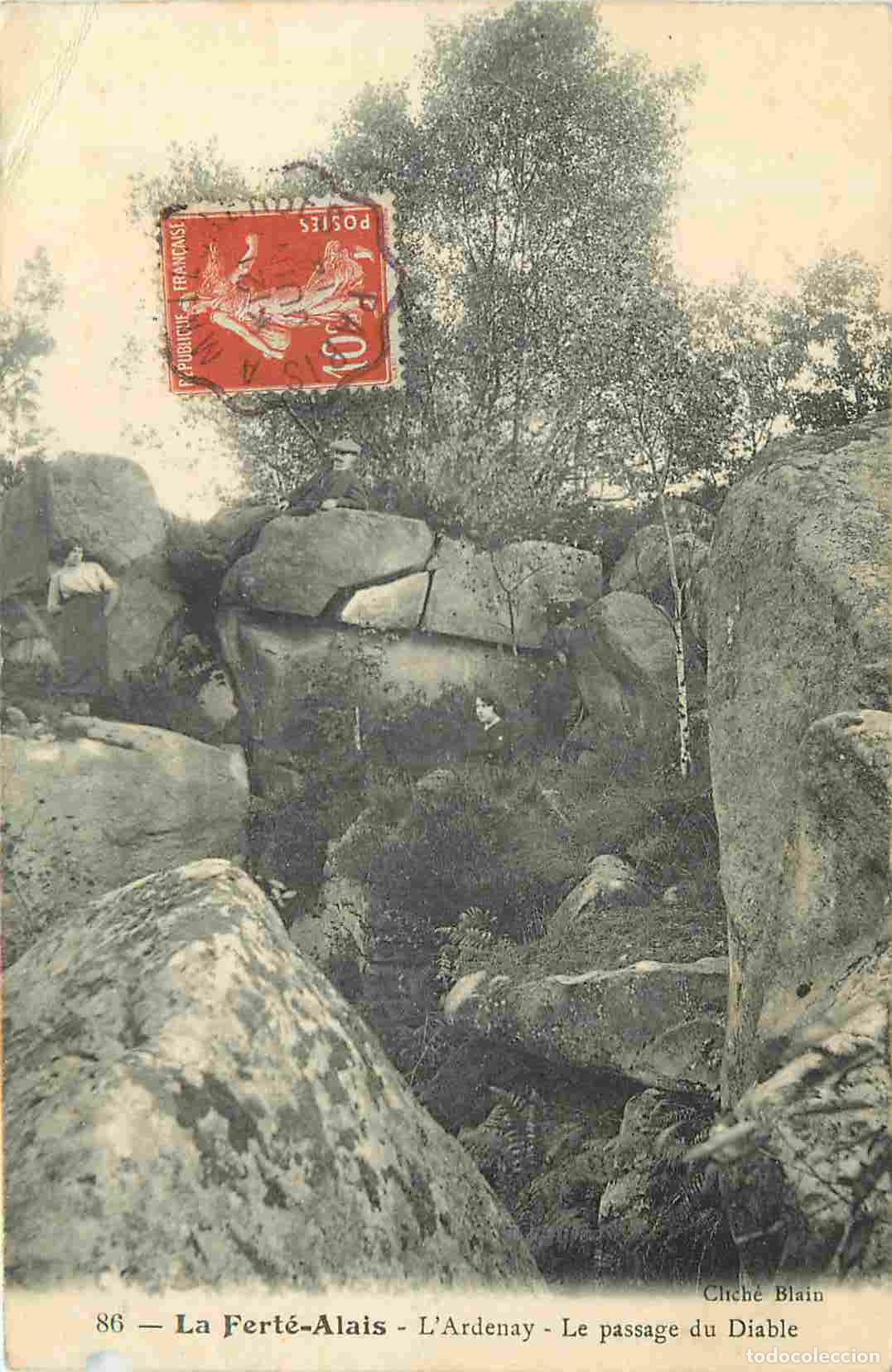 Postkarten: France - 91 - La Ferte Alais - L'Ardennay - Le passage du Diable - CPA - Oblit&eacute;ration de 1914 - Etat