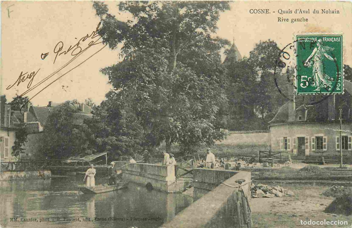 Postkarten: France - 58 - Cosne Cours sur Loire - Quais d'Aval du Nohain - Rive gauche - Anim&eacute;e - CPA - Oblit&eacute;ra