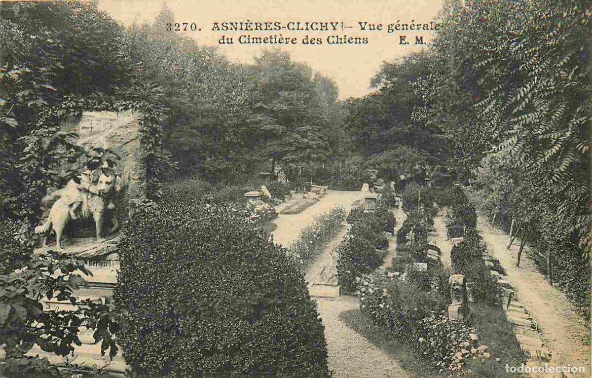 Postkarten: France - 92 - Asnieres sur Seine - Cimeti&egrave;re des Chiens - Vue G&eacute;n&eacute;rale - CPA - Etat froissure - Voir