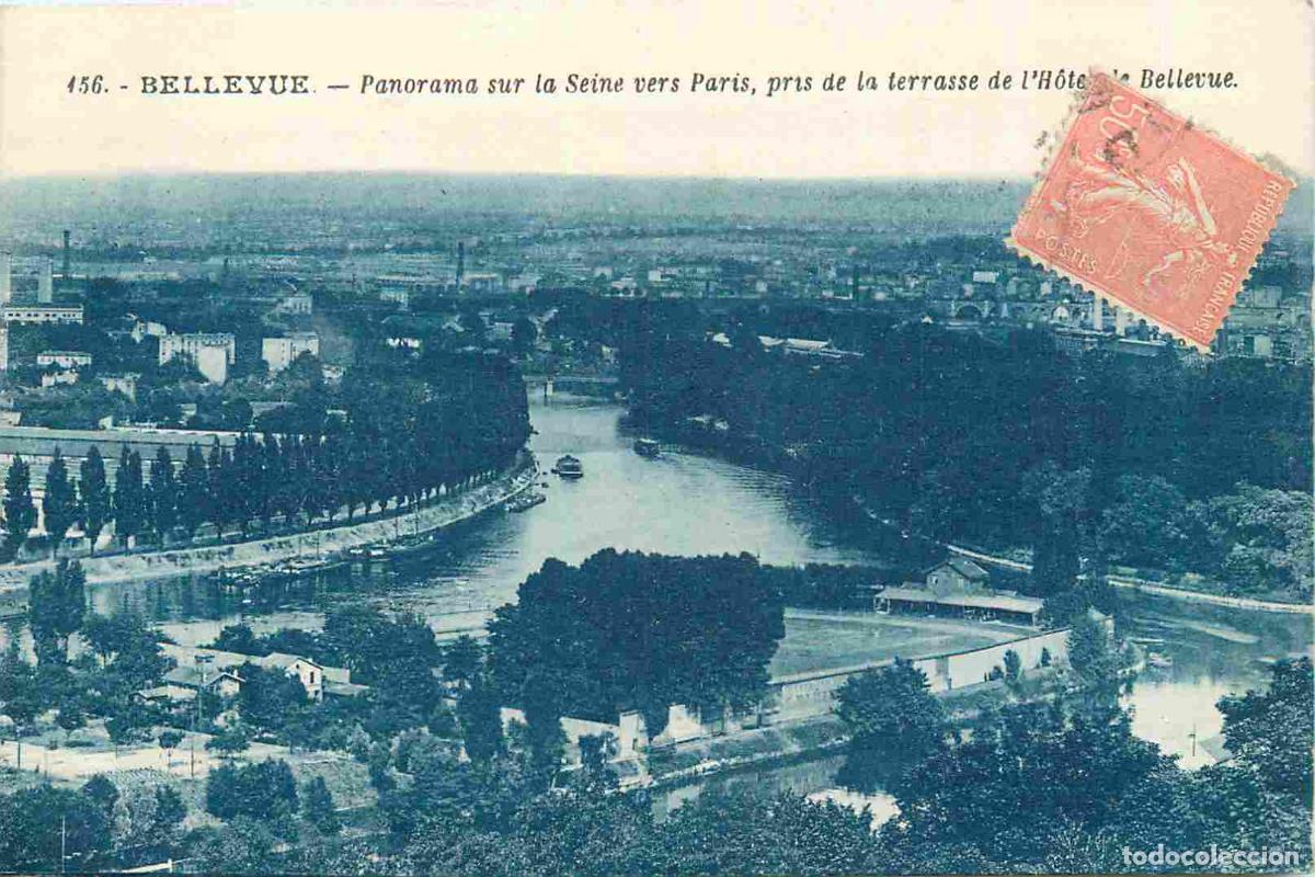 Postkarten: France - 92 - Meudon - Bellevue - Panorama sur la Seine vers Paris pris de la terrasse de Hotel de B