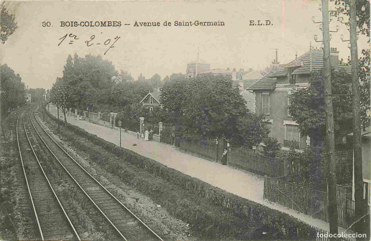 Postkarten: France - 92 - Bois-Colombes - Avenue de Saint Germain - Anim&eacute;e - CPA - Oblit&eacute;ration de 1907 - Etat p