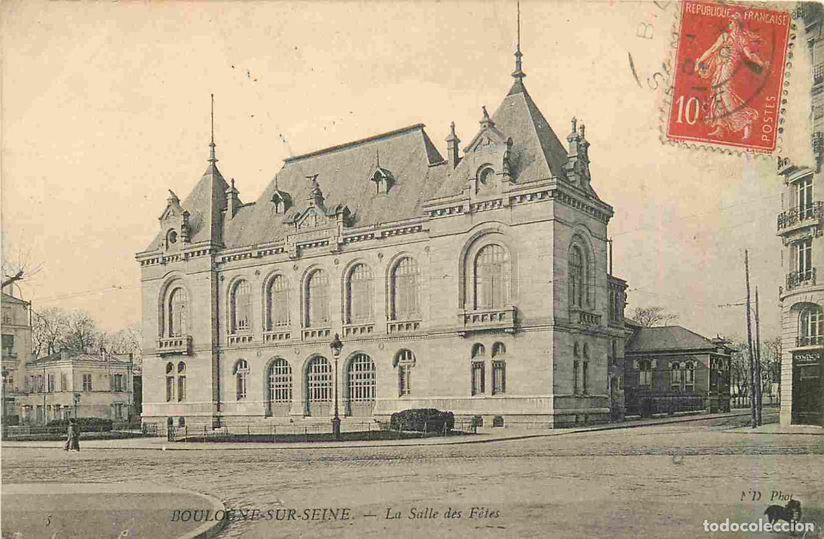 Postkarten: France - 92 - Boulogne Billancourt - Boulogne sur Seine - Salle des F&ecirc;tes - CPA - Oblit&eacute;ration de 19