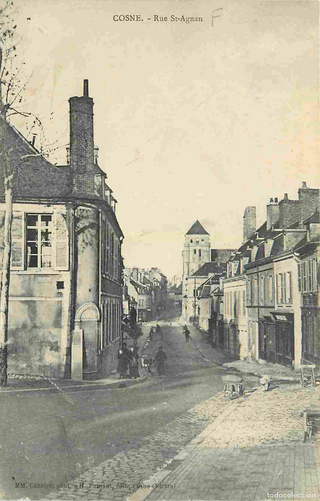 Postais: France - 58 - Cosne Cours sur Loire - Rue Saint Agnan - Anim&eacute;e - CPA - Etat moyen - Voir Scans Recto