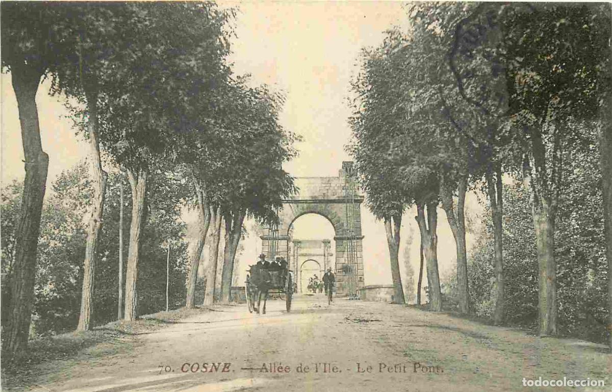 Postais: France - 58 - Cosne Cours sur Loire - All&eacute;e de l'Ile - Le petit Pont - Anim&eacute;e - CPA - Voyag&eacute;e en 191