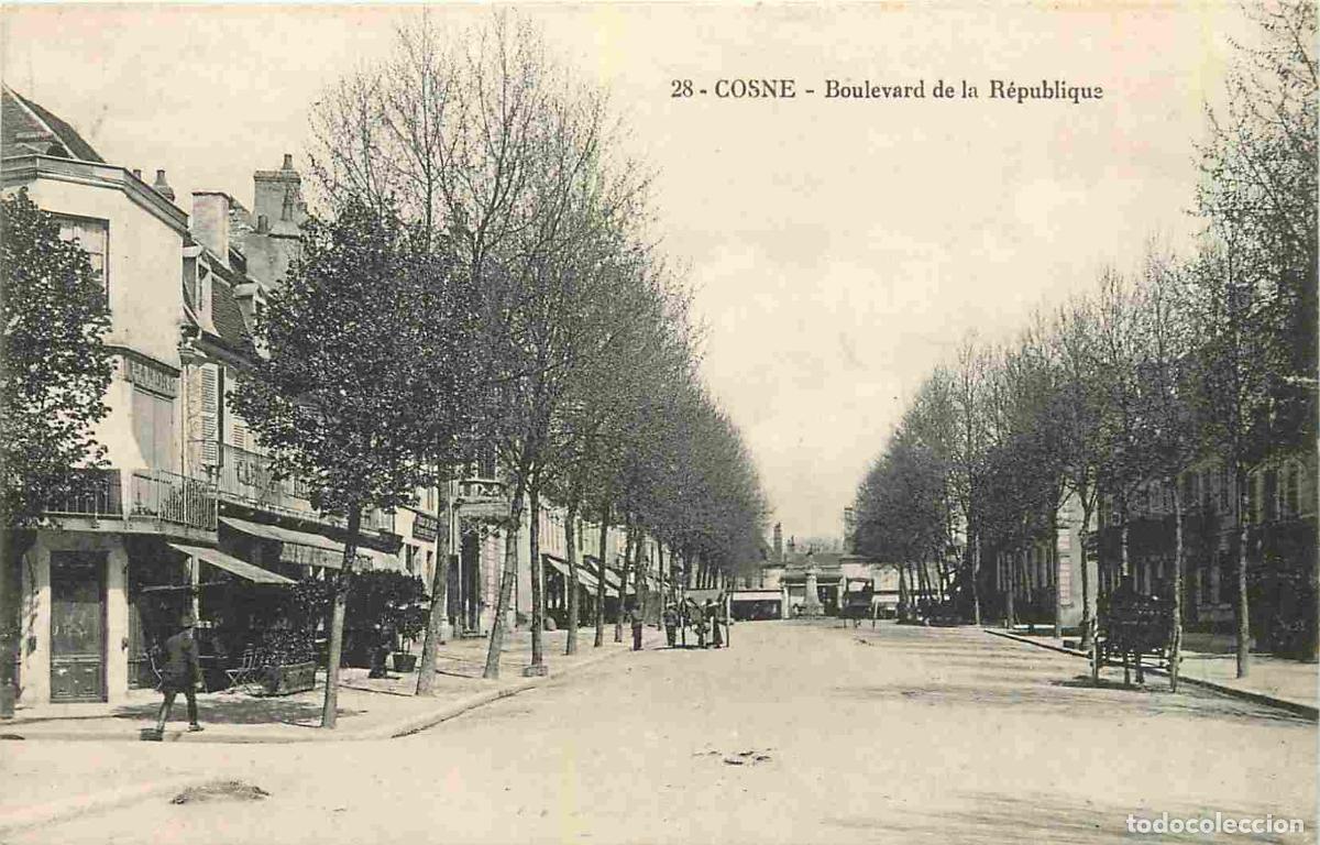 Postais: France - 58 - Cosne Cours sur Loire - Boulevard de la R&eacute;publique - CPA - Oblit&eacute;ration de 1914 - Voir