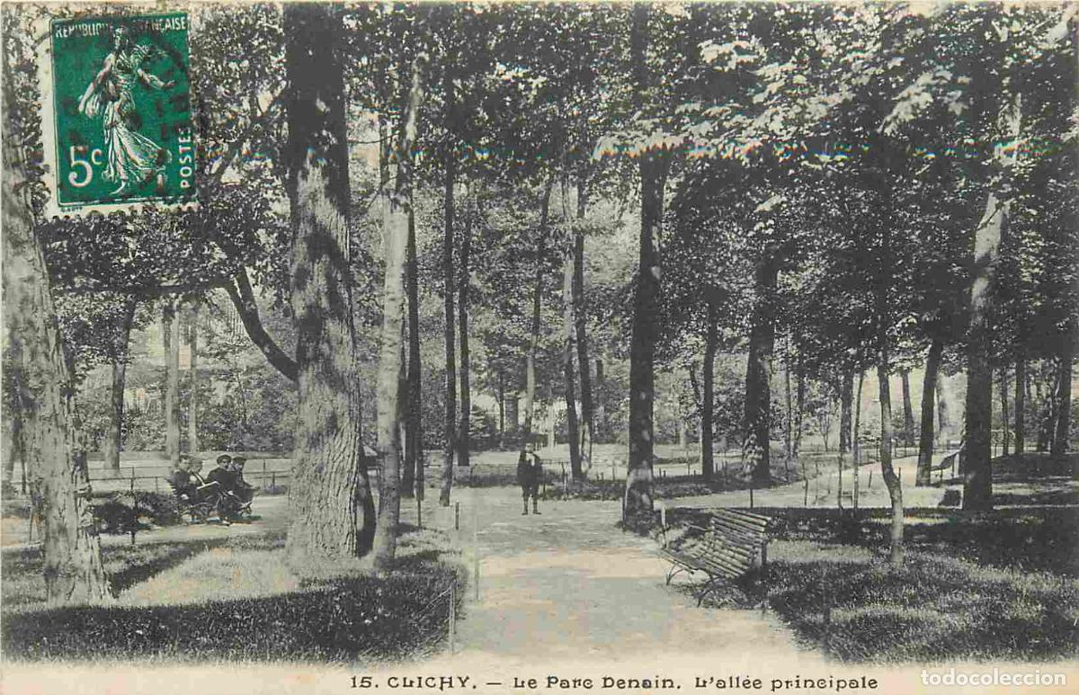 Postais: France - 92 - Clichy - Parc Denain - All&eacute;e Principale - Anim&eacute;e - CPA - Voir Scans Recto-Verso