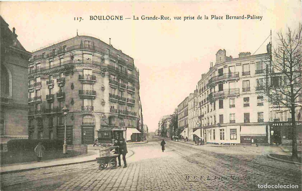 Postais: France - 92 - Boulogne Billancourt - Boulogne sur Seine - La Grande Rue - Vue prise de la Place Bern