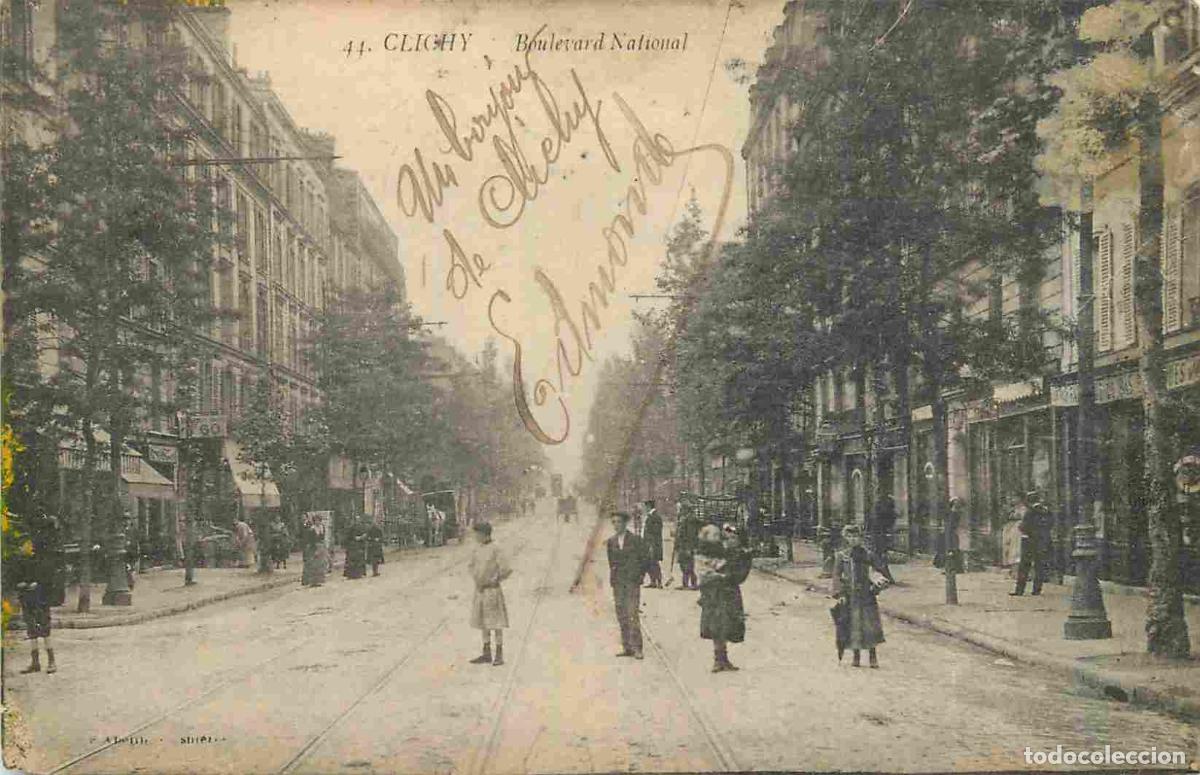 Postais: France - 92 - Clichy - Boulevard National - Anim&eacute;e - CPA - Etat coins abim&eacute;s - Voir Scans Recto-Vers
