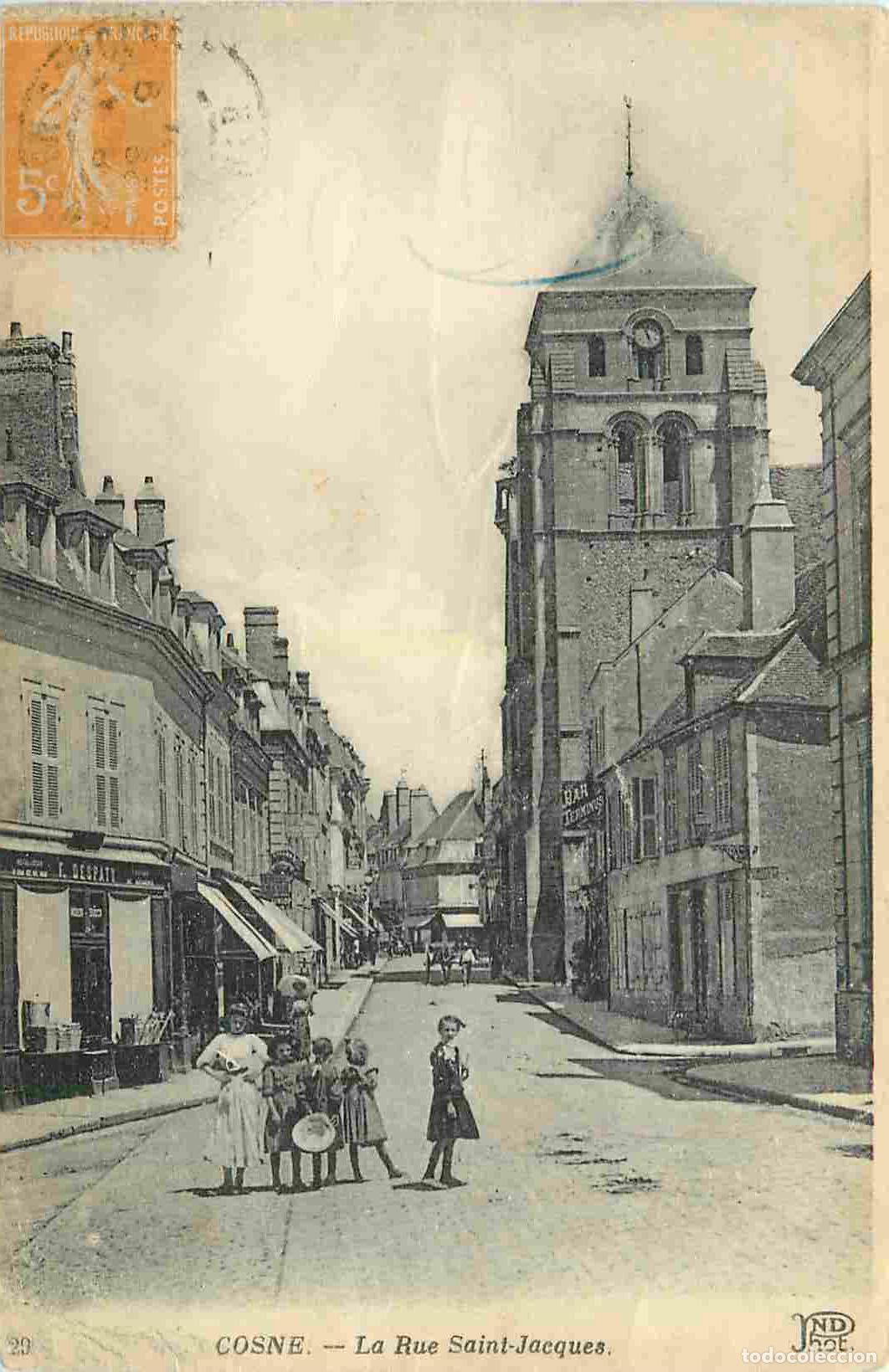 Postales: France - 58 - Cosne Cours sur Loire - Rue Saint Jacques - Anim&eacute;e - CPA - Oblit&eacute;ration de 1921 - Voir