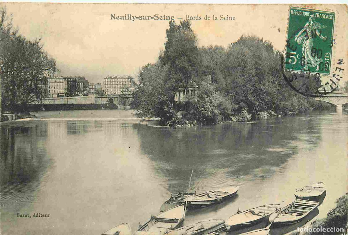 Postales: France - 92 - Neuilly sur Seine - Bords de Seine - CPA - Oblit&eacute;ration de 1908 - Voir Scans Recto-Ver