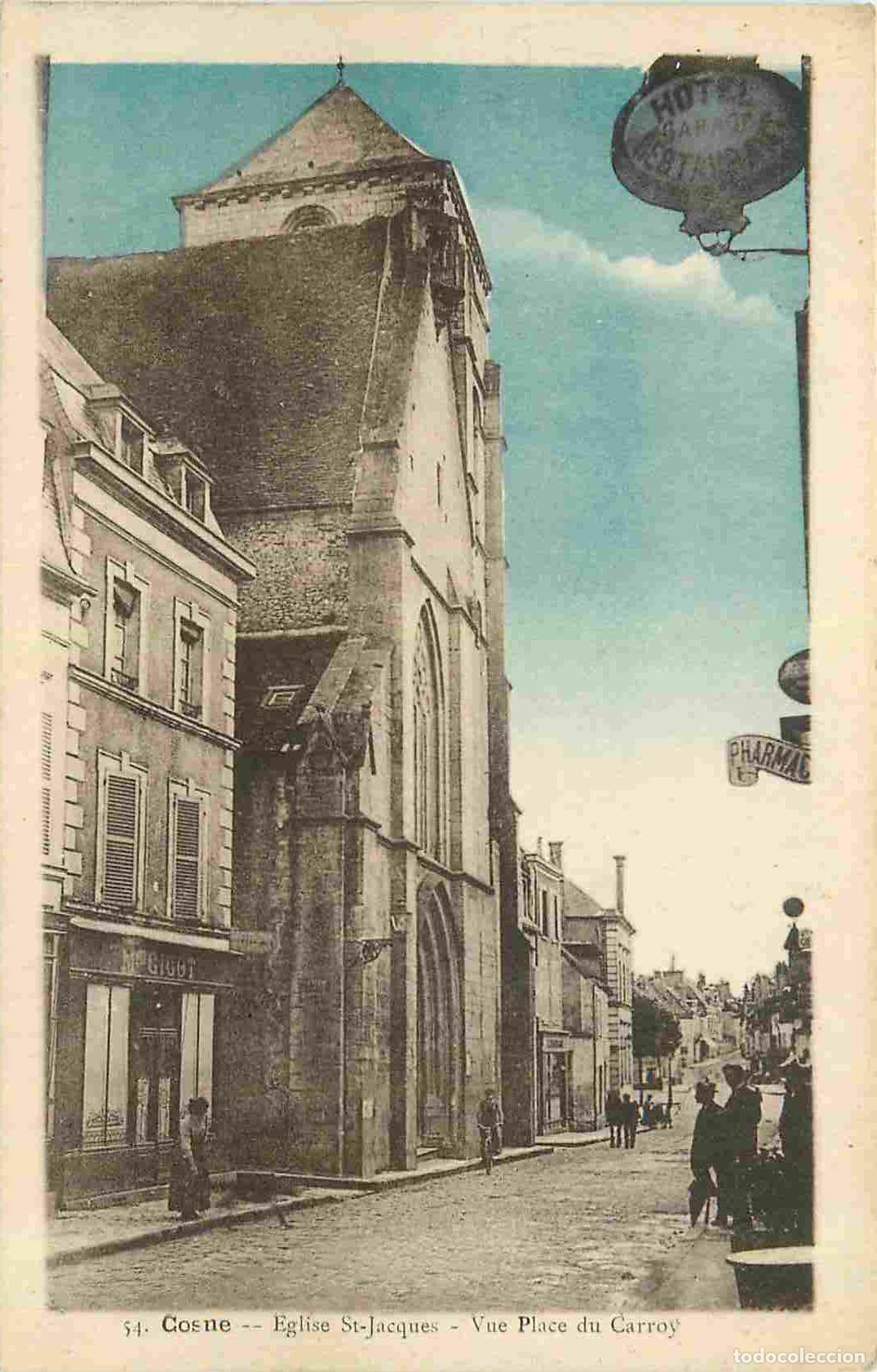 Postcards: France - 58 - Cosne Cours sur Loire - Eglise Saint Jacques - Vue Place du Carroy - CPA - Voir Scans