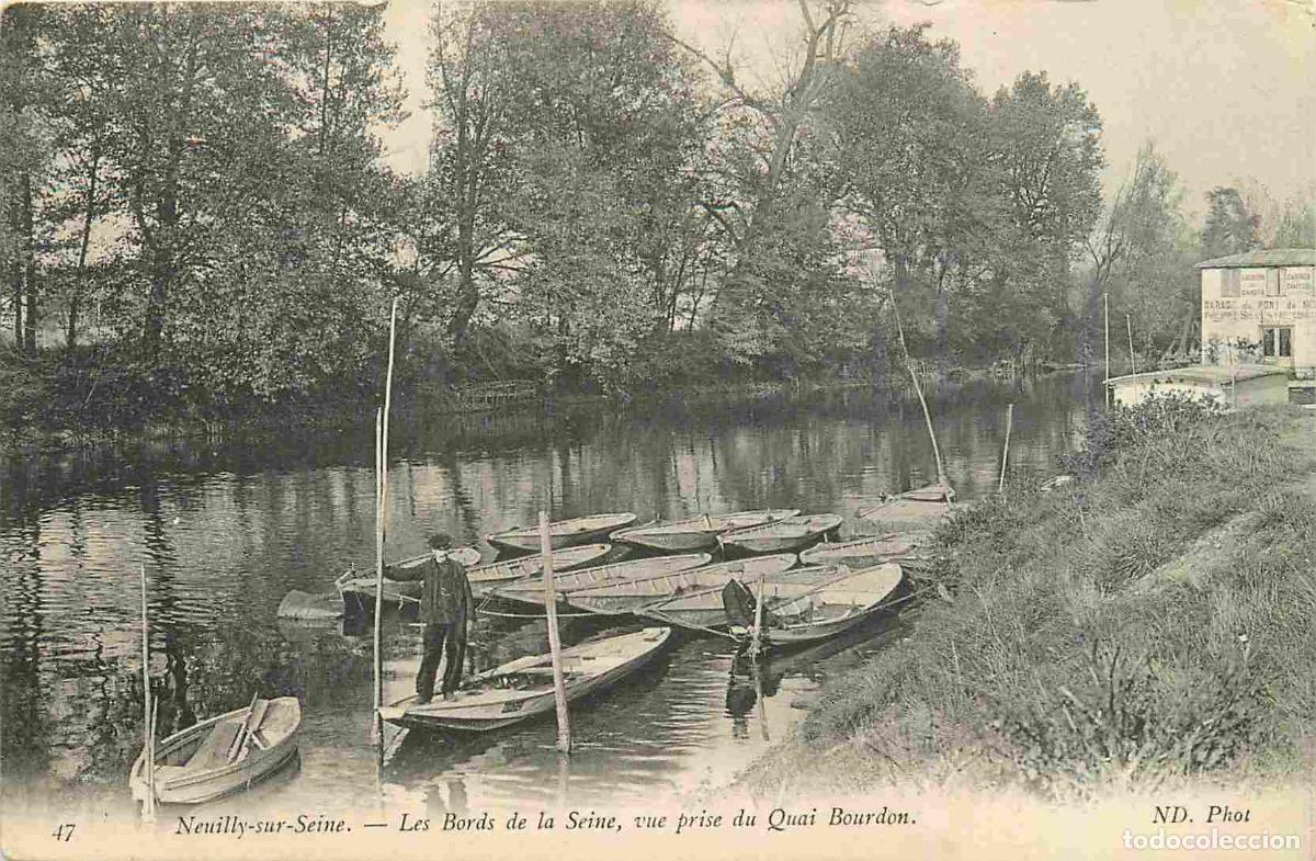 Postkarten: France - 92 - Neuilly sur Seine - Bords de Seine - Vue prise du Quai Bourdon - Anim&eacute;e - CPA - Voir S