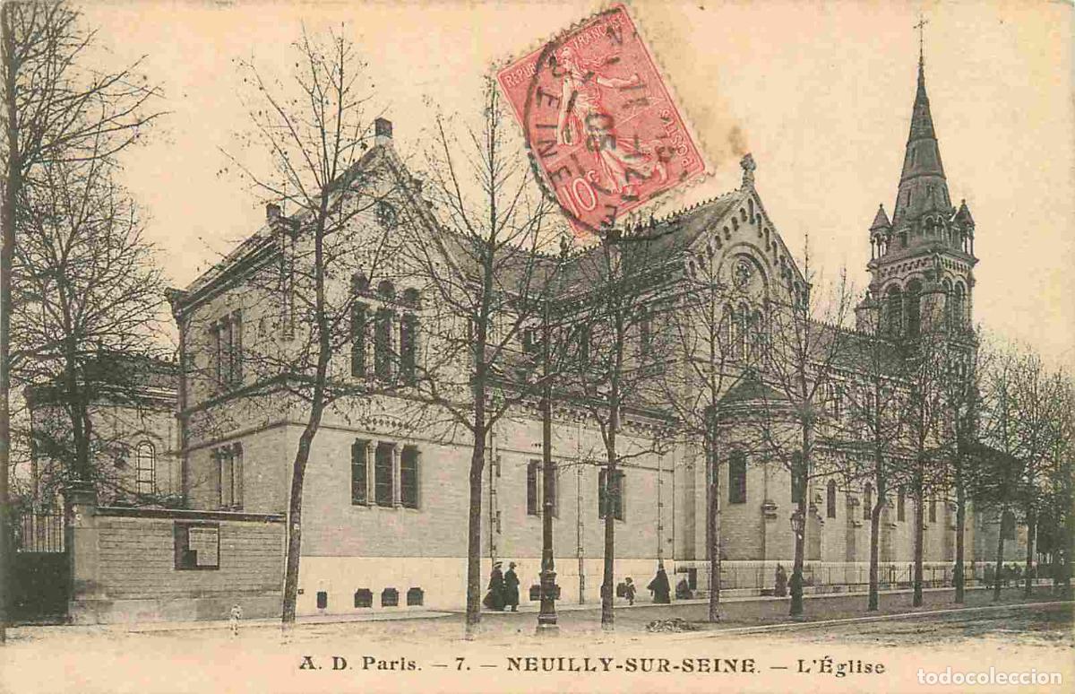 Postkarten: France - 92 - Neuilly sur Seine - Eglise - CPA - Oblit&eacute;ration de 1905 - Voir Scans Recto-Verso