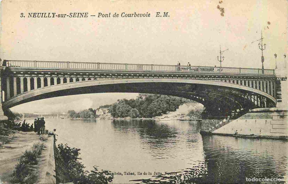 Postkarten: France - 92 - Neuilly sur Seine - Pont de Courbevoie - Anim&eacute;e - CPA - Voyag&eacute;e en 1938 - Voir Scans R