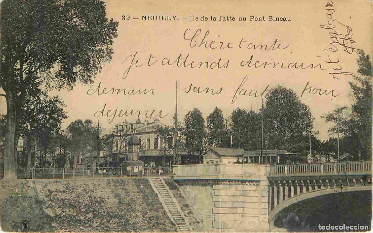 Postkarten: France - 92 - Neuilly sur Seine - Ile de la Jatte au Pont Bineau - Pr&eacute;curseur - CPA - Oblit&eacute;ration d