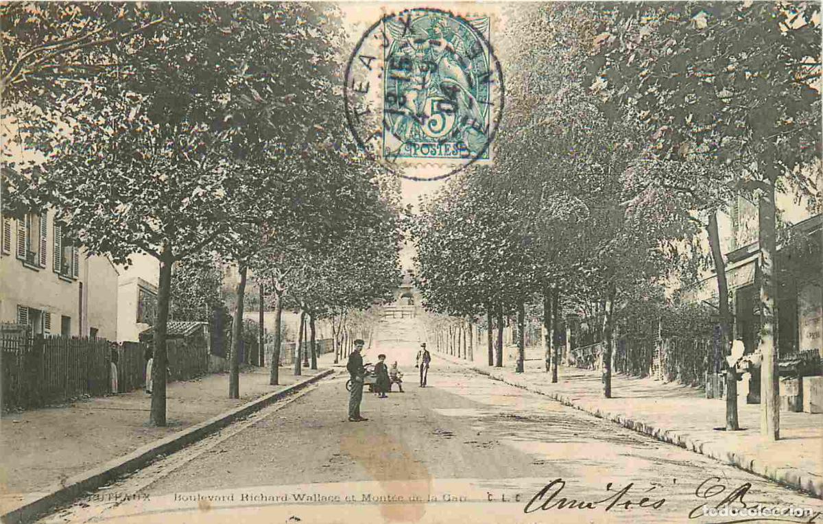 Postkarten: France - 92 - Puteaux - Boulevard Richard Wallace et Mont&eacute;e de la Gare - Anim&eacute;e - Pr&eacute;curseur - CPA -