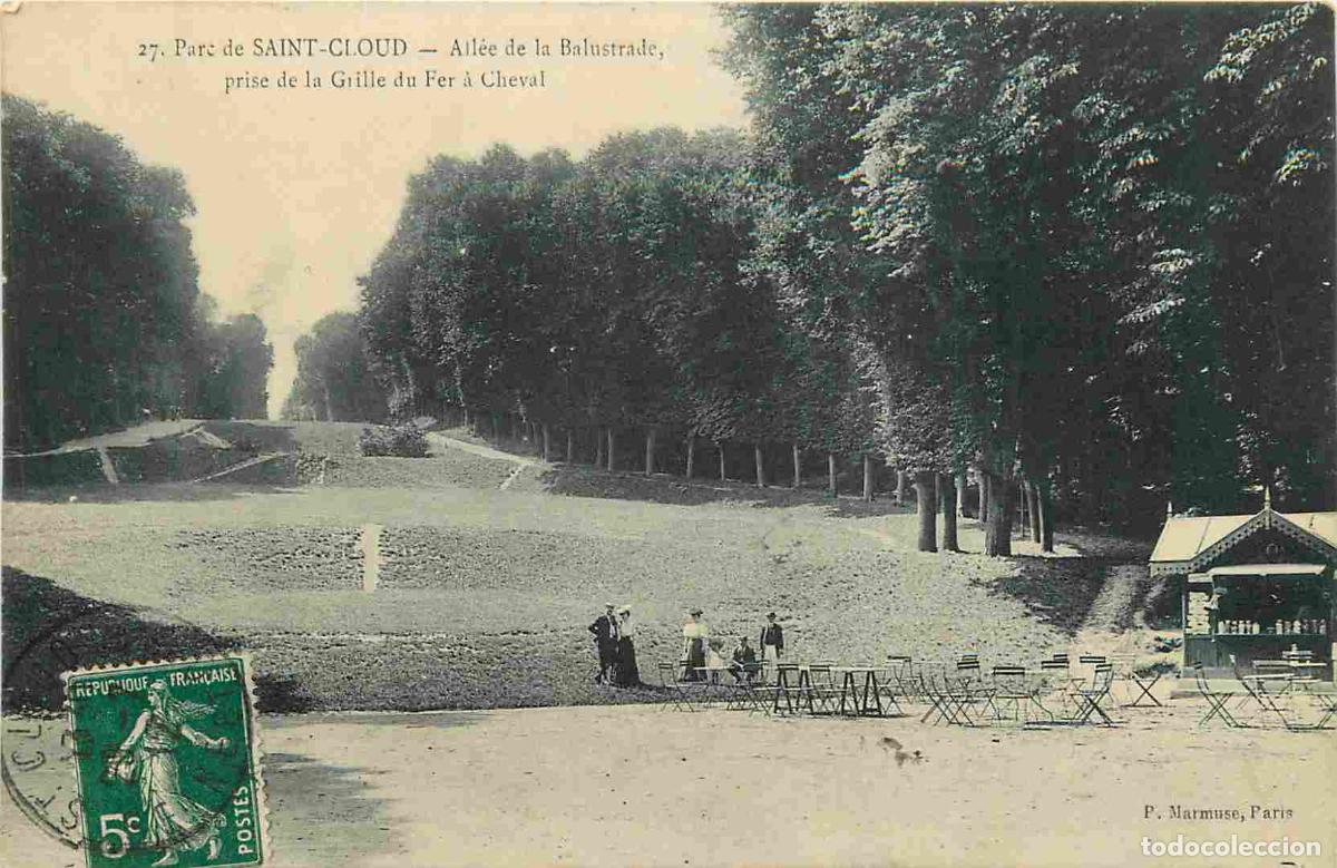Postkarten: France - 92 - Saint Cloud - Parc de Saint Cloud - All&eacute;e de la Balustrade prise de la Grille du Fer &agrave;