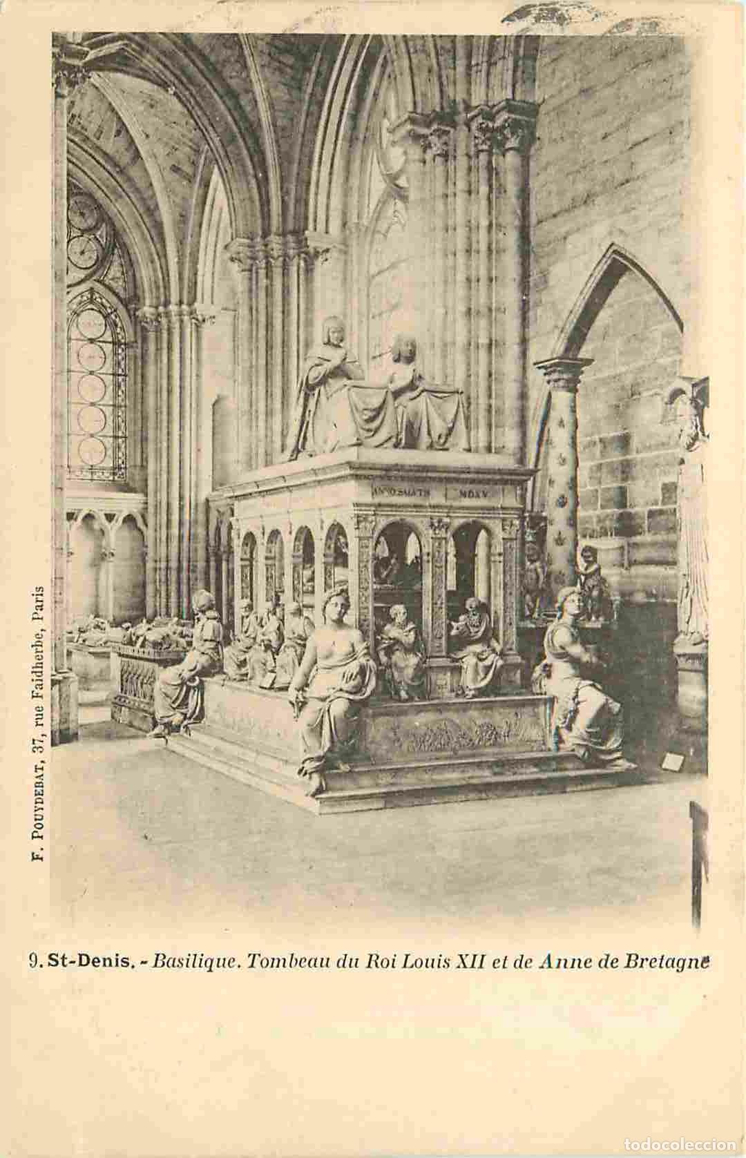 Cartoline: France - 93 - Saint Denis - int&eacute;rieur de la Basilique - Tombeau du Roi Louis XII et de Anne de Bret
