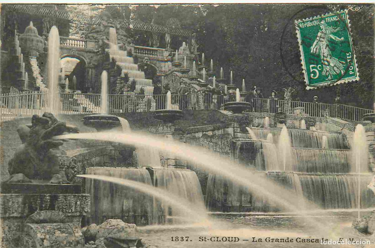 Cartoline: France - 92 - Saint Cloud - Parc de Saint Cloud - Grande Cascade - CPA - Oblit&eacute;ration de 1912 - Voir