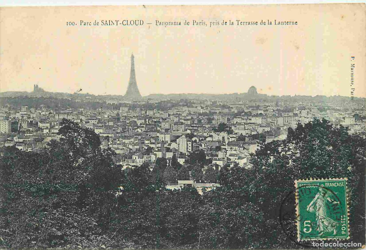 Cartoline: France - 92 - Saint Cloud - Panorama de Paris pris de la Terrasse de la Lanterne - CPA - Oblit&eacute;ratio