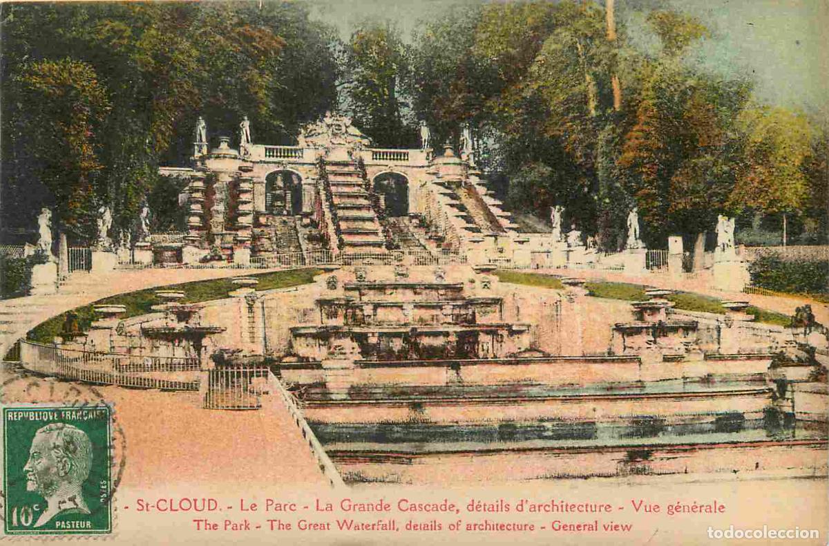Cartoline: France - 92 - Saint Cloud - Parc de Saint Cloud - Grande Cascade - CPA - Oblit&eacute;ration de 1924 - Voir