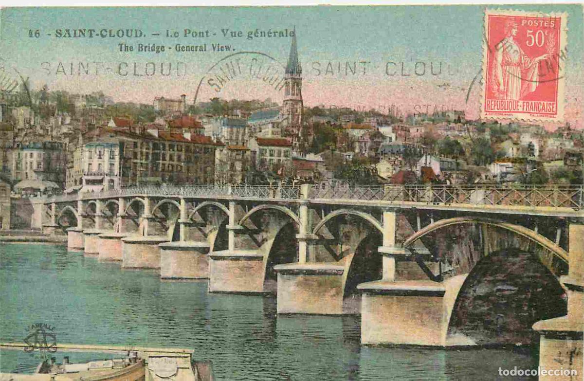 Cartoline: France - 92 - Saint Cloud - Le Pont - Vue G&eacute;n&eacute;rale - Coloris&eacute;e - CPA - Voir Scans Recto-Verso
