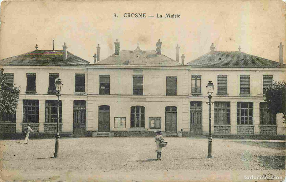 Cartoline: France - 91 - Crosne - La mairie - Anim&eacute;e - CPA - Etat coins us&eacute;s - Voir Scans Recto-Verso