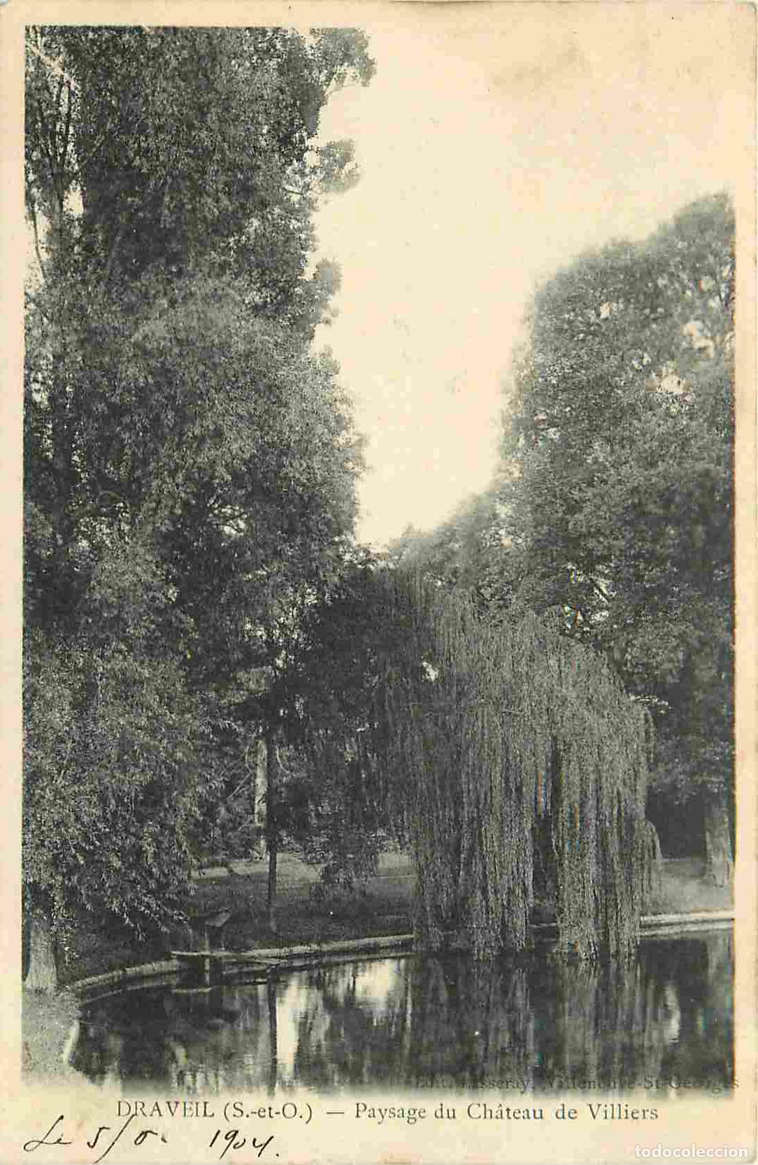 Cartoline: France - 91 - Draveil - Paysage du Ch&acirc;teau de Villiers - CPA - Oblit&eacute;ration de 1904 - Voir Scans Rec