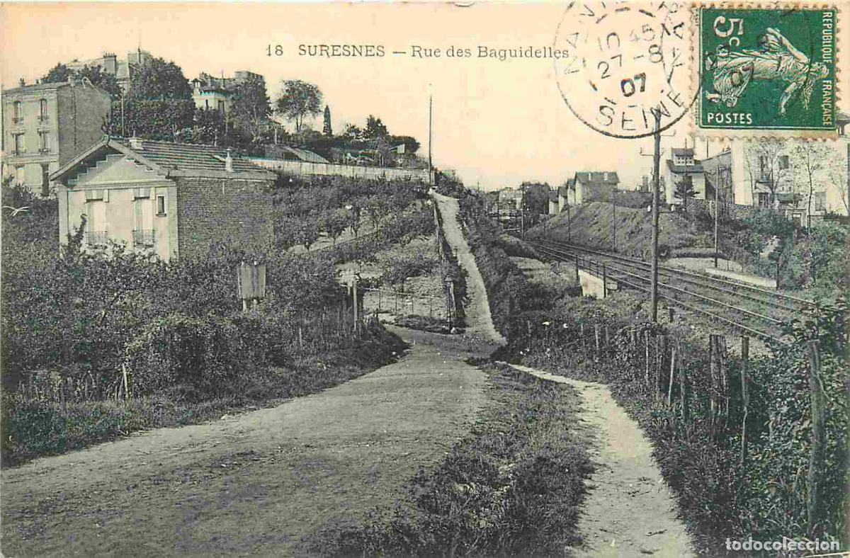 Postais: France - 92 - Suresnes - Rue des Baguidelles - CPA - Oblit&eacute;ration de 1907 - Voir Scans Recto-Verso