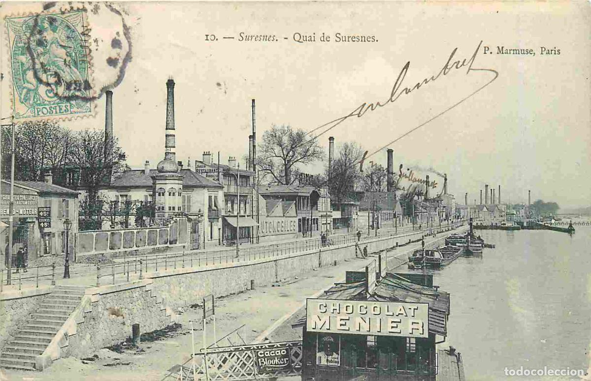 Postcards: France - 92 - Suresnes - Quai de Suresnes - CPA - Oblit&eacute;ration de 1905 - Etat froissure - Voir Scans